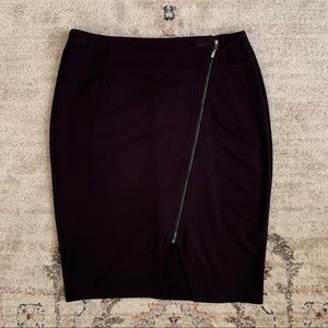 Black Pencil Skirt with Zipper Size 8